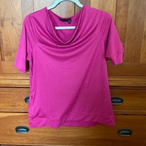 Novara bike too hot pink cowl neck small side zip pocket slight discoloration